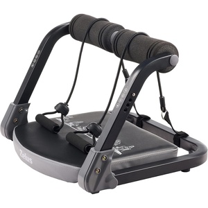ZELUS Ab Machine with Resistance Bands for Home Gym, 2 in 1 Ab Workout Equipment with Rebound Assist 4 Intensities, Core Strength Trainer Whole Body Exercise Fitness Equipment for Home Workouts(Gray)