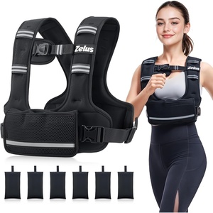 ZELUS Adjustable Weighted Vest for Women Men, Ergonomic Fit Training Vest | Available in 4–10 LB, 11–20 LB, and 20–32 LB Options with 6 Removable Weights for Walking, Cardio, and Strength Training(11-20LB)