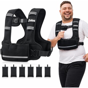 ZELUS Adjustable Weighted Vest for Women Men, Ergonomic Fit Training Vest | Available in 4–10 LB, 11–20 LB, and 20–32 LB Options with 6 Removable Weights for Walking, Cardio, and Strength Training(20-32LB)