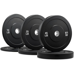 ZELUS Bumper Plate Set, Olympic Weight Plates, Rubber Barbell Plates with Stainless Steel Inserts for Weight Lifting Strength Training Workout, Olympic Barbell Weight Set (160lb)
