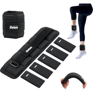 ZELUS Ultra Thin Adjustable Ankle Weights, 4/7/10 lb Fully Adjustable, Filled with Soft Iron for Slim Fit, Leg Weights for Women Men, Strength Weighted for Gym Home Yoga Walking Running Pilates(Black)