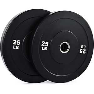 ZELUS Weight Plate Set of 2, Twin 2″ Bumper Plates for Strength and Training Fitness, Olympic Weight Set with Rubber Barbell Dumbbell Plates Stainless Steel Inserts for Pro or Home Gyms