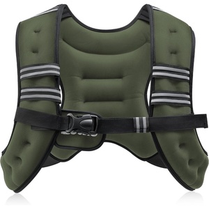 ZELUS Weighted Vest, 6lb/8lb/12lb/16lb/20lb/25lb/30lb Weight Vest with Reflective Stripe for Workout, Strength Training, Running, Fitness, Muscle Building, Weight Loss, Weightlifting(Green)