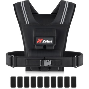 ZELUS Weighted Vest Men, 23lbs/36lbs/45lbs Adjustable Weight Vest | Removable Iron Weights, Reflective Stripe, No-Bounce Design, Hand Washable, Strength Training, Running, HIIT & Calisthenics(Black)