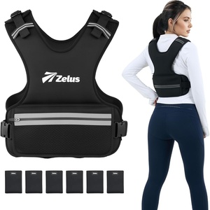ZELUS Weighted Vest for Men & Women, Z-Fit Weight Vest Adjustable 8-32lb | Ultra Thin, Removable Soft Iron Weights, Hand Washable, Waist Bag, Reflective Strips, No-Bounce,for Running Strength Training(Black)