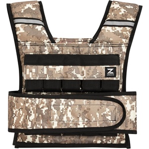 ZELUS Weighted Vest with Adjustable Weights for Home Workouts | Adjustable one-size vest, reflective strips, padded straps, for cardio, strength training, weight loss(45lb Desert Camo)